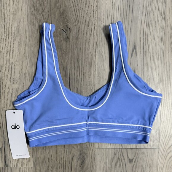 ALO Yoga Airbrush Hearthrob Leggings And Sports Bra Set Blue - Picture 4 of 7